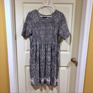 NWT W by Worth Paisley Smocked Empire Dress